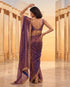 Vasthrlay Purple Organza Festive Saree