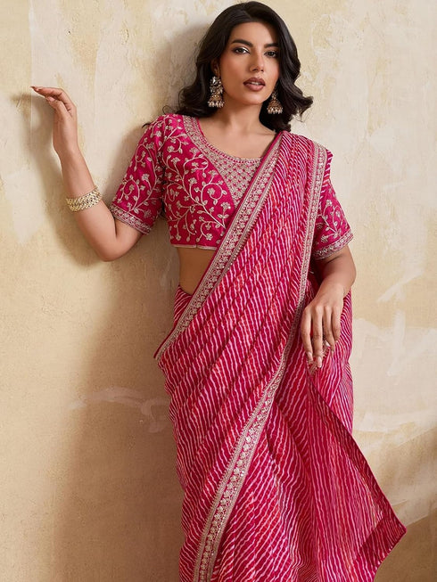 Vasthrlay Embroidered Embellished Wedding Saree