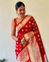 Vasthrlay Kanjivaram Banarasi Wedding Orange Saree