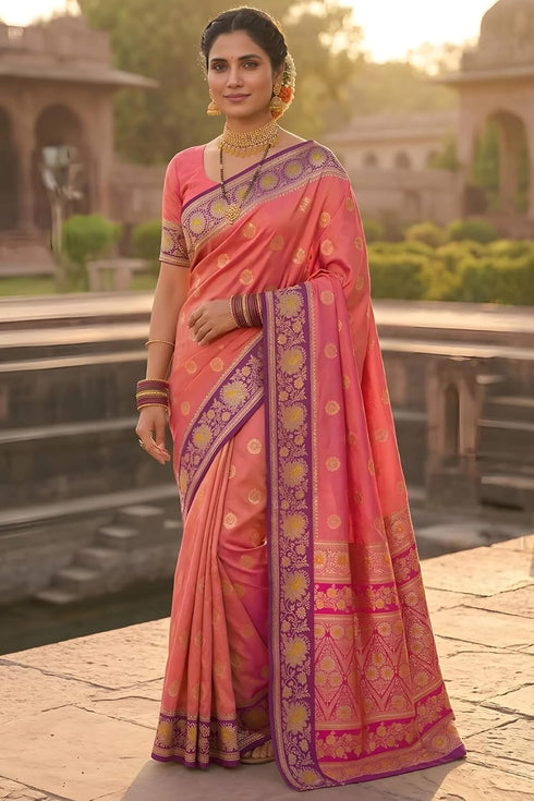 Vasthrlay Kanjivaram Banarasi Festival Unstitched Saree