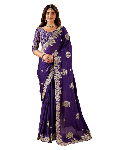 Vasthrlay Embroidery Unstitched Saree