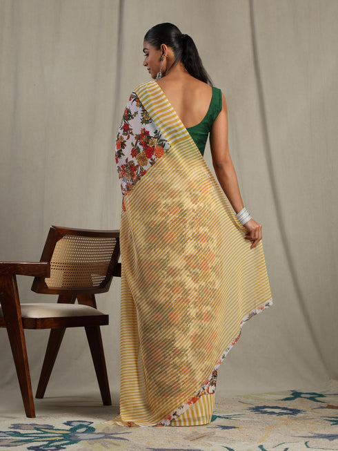 Vasthrlay Floral Unstitched Saree