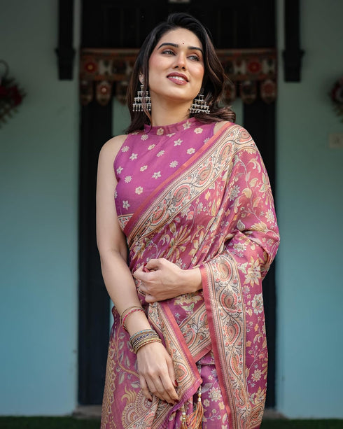 Vasthrlay Tassels Traditional Paisley Saree