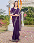 Vasthrlay Georgette Scalloped Unstitched Red Saree