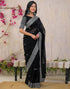 Vasthrlay Embroidery Scalloped Unstitched Maroon Saree