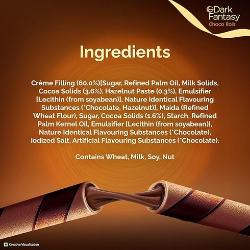 Sunfeast Dark Fantasy Rich Creme Filled Choco Wafer Roll
