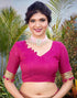 Vasthrlay Georgette Printed Jacquard Material Ethnic Wear