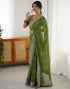 Vasthrlay Georgette Bandhani Unstitched Purple Saree