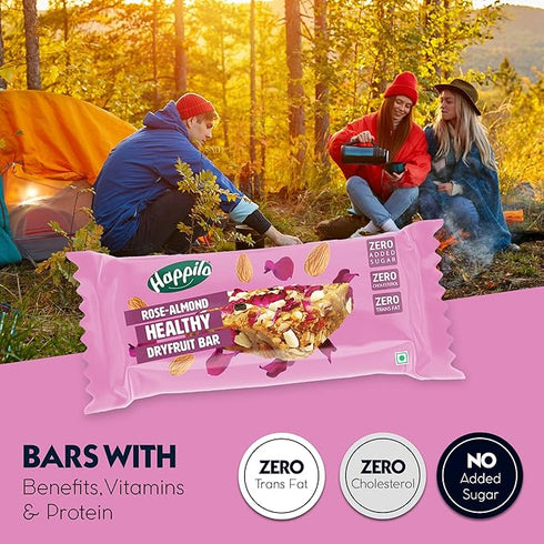 Happilo Rose Almonds Healthy Dry Fruit Bar