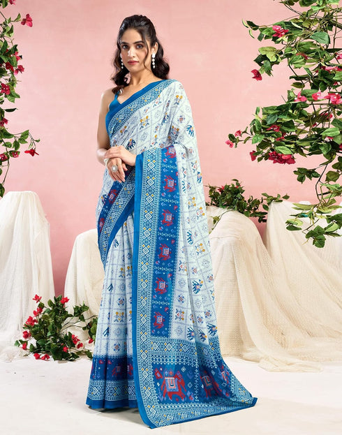 Vasthrlay Womens Printed Unstitched Wine Saree