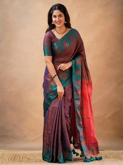 Vasthrlay Handloom Unstitched Grey Ethnic Wear