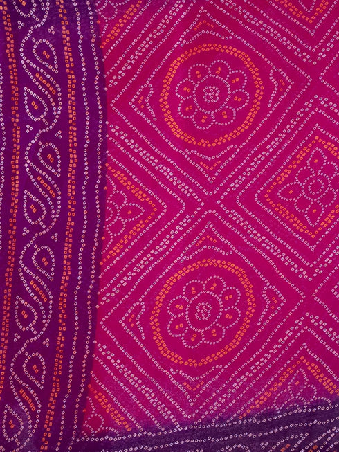 Vasthrlay Bandhani Unstitched 3728s2630n Deep Magenta1
