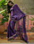Vasthrlay Scalloped Embroidery Unstitched Lime Green Saree