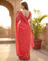 Vasthrlay Womens Printed Unstitched Off White Saree