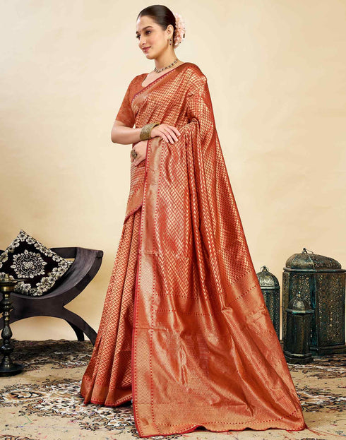 Vasthrlay Banarasi Traditional Unstitched Saree