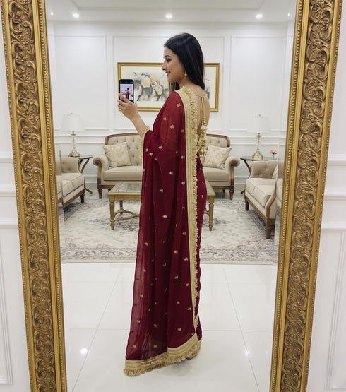 Vasthrlay Georgette Embroidery Saree