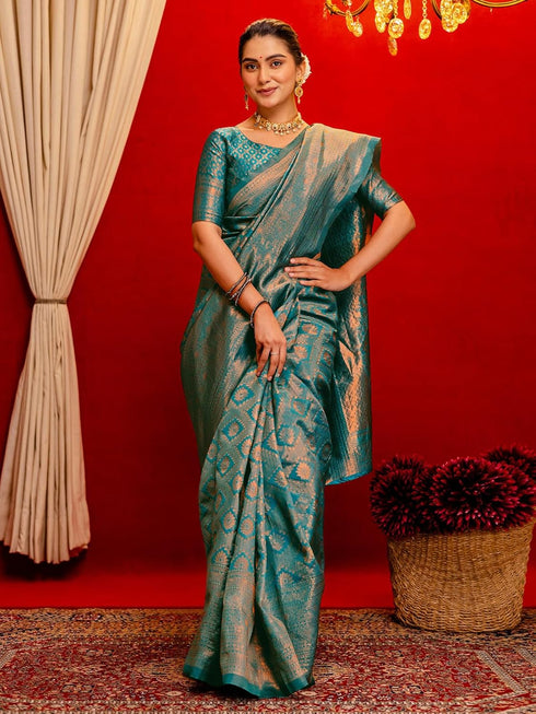 Vasthrlay Weaving Banarasi Mauve Saree