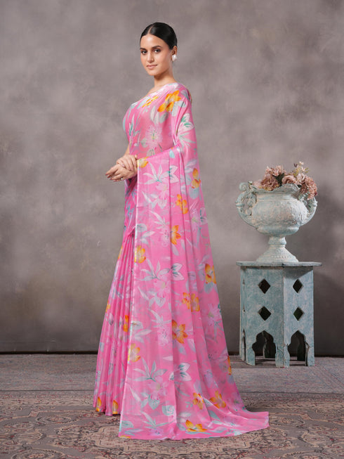 Vasthrlay Chiffon Floral Saree