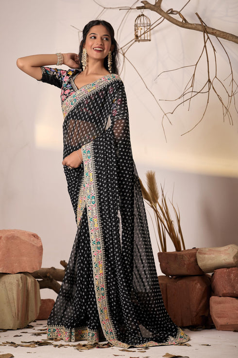 Vasthrlay Embroidery Unstitched Saree