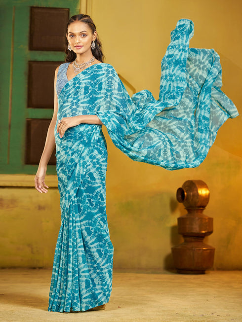 Vasthrlay Georgette Unstitched Saree