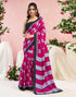 Vasthrlay Womens Printed Unstitched Green Saree