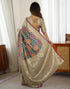 Vasthrlay Banarasi Kanjivaram Unstitched Black Saree