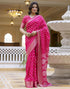 Vasthrlay Womens Printed Unstitched Green Saree
