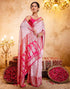 Vasthrlay Womens Printed Light Pink Saree With Unstitched Blouse Piece
