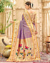 Vasthrlay Paithani Kanjivaram Unstitched Pink Saree