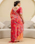 Vasthrlay Womens Printed Unstitched Off White Saree