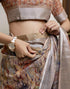 Vasthrlay Womens Cotton Unstitched Teal Saree