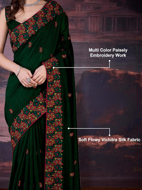Vasthrlay Vichitra Heavy Embroidred Ethnic Wear