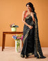 Vasthrlay Weaving Printed Unstitched Maroon Saree