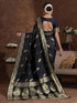 Vasthrlay Womens Weaving Unstitched Maroon Saree