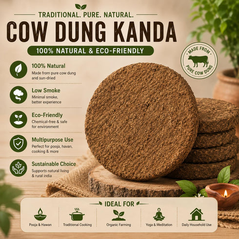 Tattvarupam Cow Dung Havan Kanda 30 Pcs