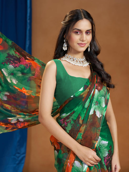 Vasthrlay Chiffon Floral Saree
