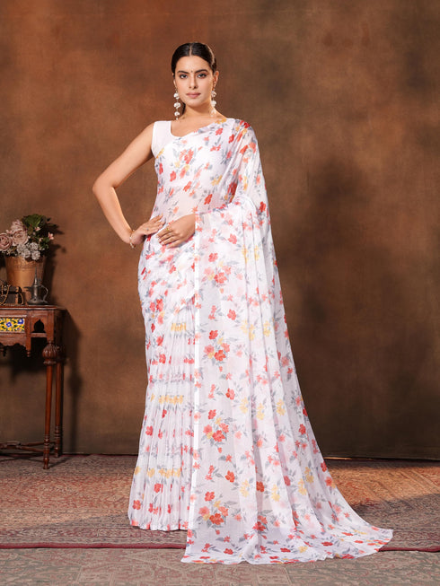 Vasthrlay Chiffon Floral Saree