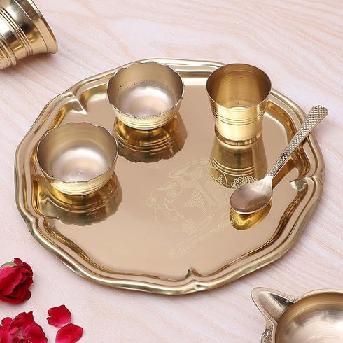 Brass Bhog Prasad Thali Set