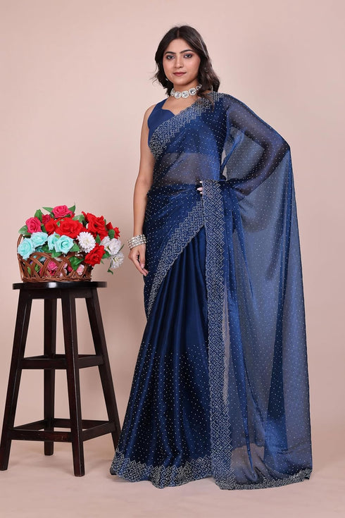 Vasthrlay Chiffon Embellished Ethnic Wear