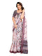 Vasthrlay Brown Printed Unstitched Saree