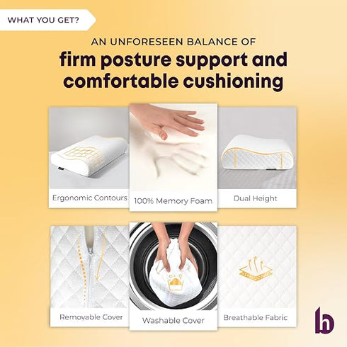 Betterhood PosturePro Premium Cervical Pillow for Neck Pain and Shoulder Pain