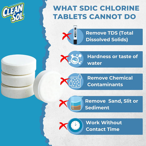 Cleansol Chlorine Tablets for Water Tank Disinfection