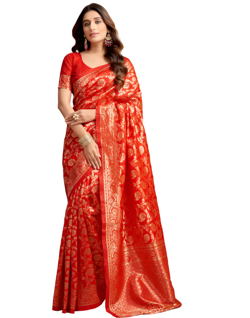 Vasthrlay Banarasi Traditional Unstitched Saree