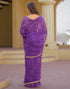 Vasthrlay Georgette Bandhani Unstitched Maroon Saree
