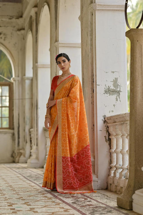Vasthrlay Silk Saree Floral Patola Design