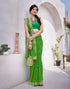 Vasthrlay Georgette Printed Jacquard Material Ethnic Wear