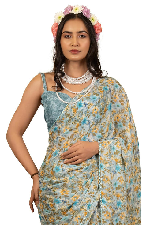 Vasthrlay Fashion Chiffon Printed Ethnic Wear