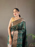 Vasthrlay Women's Kanjivaram Cotton Unstitched Saree