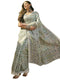 Vasthrlay Womens Printed Unstitched Beige Saree