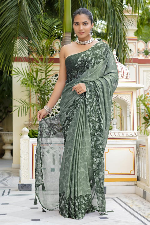 Vasthrlay Fashion Chiffon Printed Lightweight Ethnic Wear